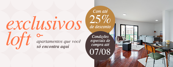 Exclusivos Loft, apartamentos que você só encontra aqui